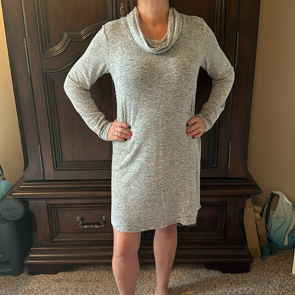 Warm, Long-Sleeved Sweater Dress